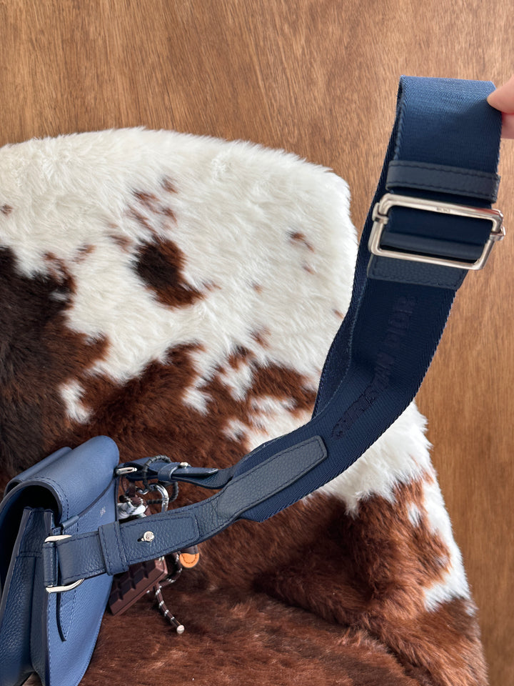Dior Saddle Leather Camera Bag 💙✨｜Iconic Saddle Silhouette・Full Set Included・Modern Minimal D