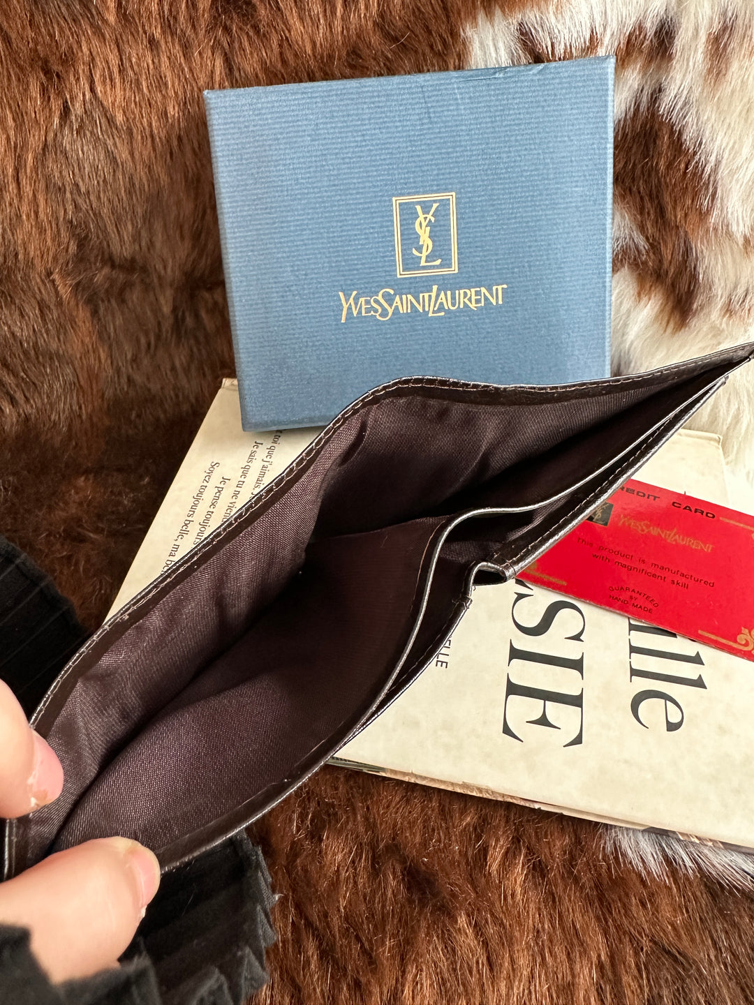Yves Saint Laurent Vintage Bifold Wallet 🤎｜Full Set Complete × Dark Chocolate Leather × Unisex Everyday Classic