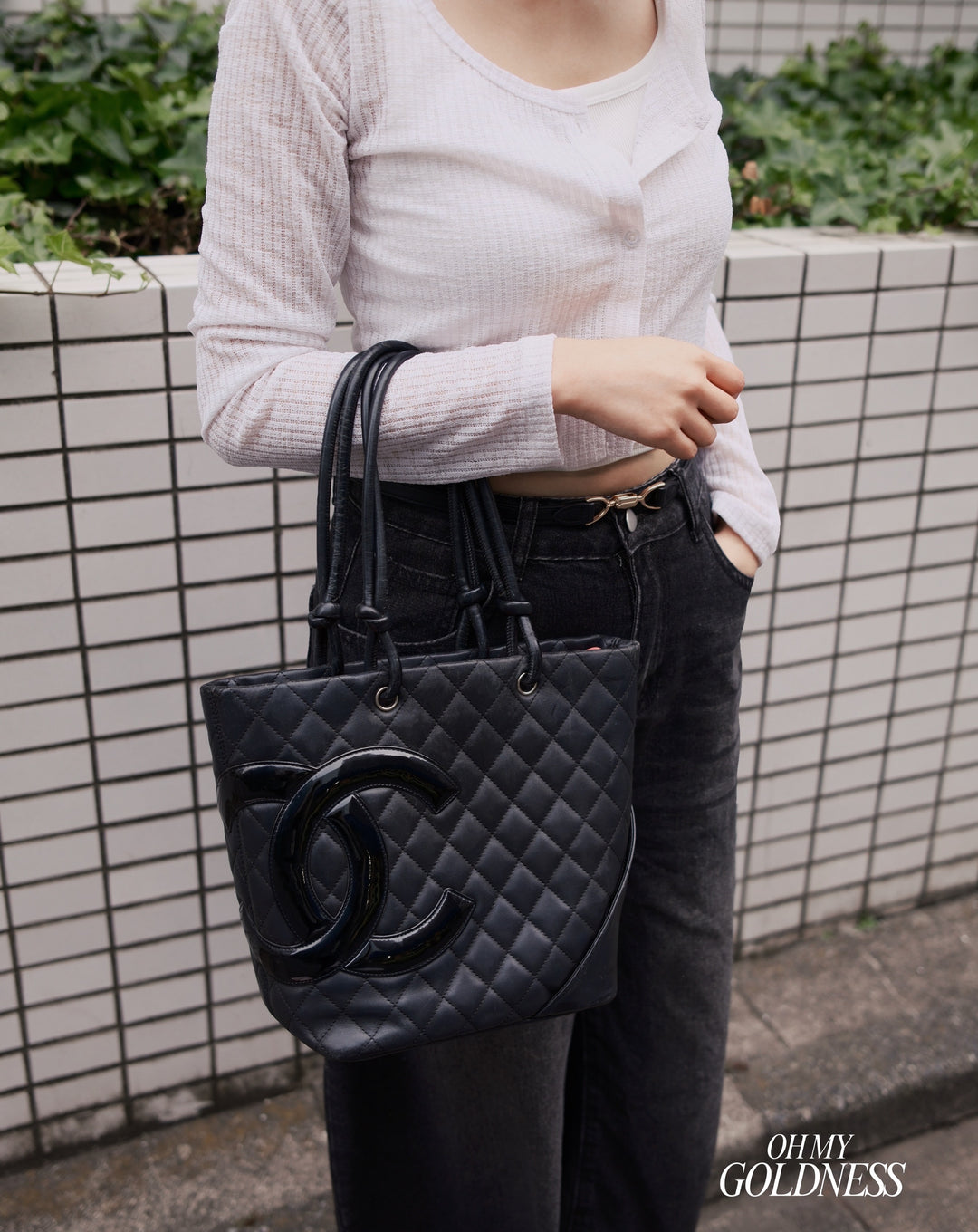 CHANEL Cambon Tote Bag 🖤｜Patent CC Logo × Quilted Leather × Revival Favorite