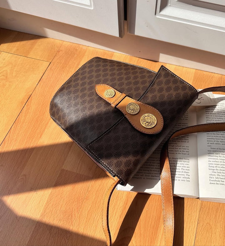CELINE Brown “Coin Fries” Crossbody Bag｜Playful Rarity in Vintage Form ✨🍟