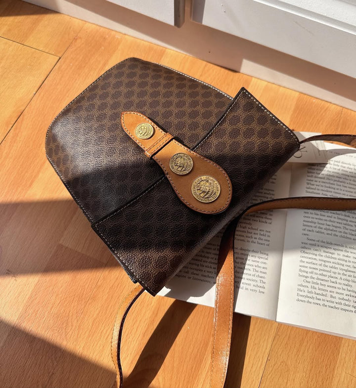 CELINE Brown “Coin Fries” Crossbody Bag｜Playful Rarity in Vintage Form ✨🍟
