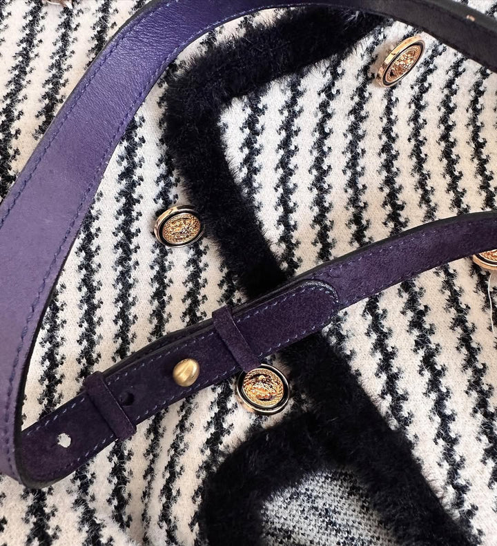 CELINE Purple Suede Vintage Studded Camera Bag｜Rare Charm with Golden Details 💜🦄