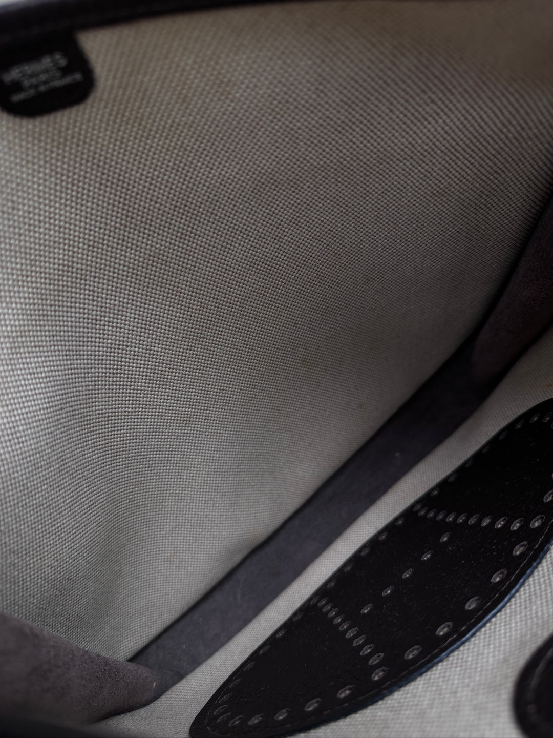 Hermes Evelyn 26 in Beige Canvas & Chocolate Leather – Iconic H Perforation, Lightweight Crossbody