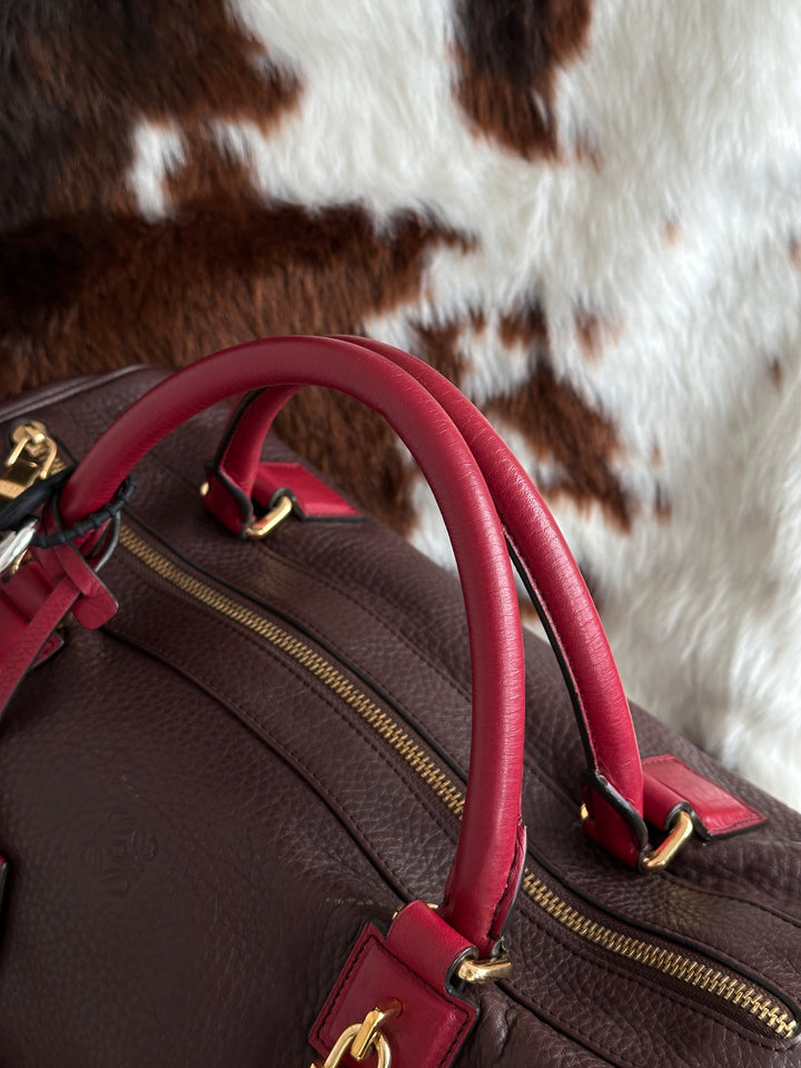 Loewe Amazona Style Boston Bag 🤎😍｜Soft Calf Leather・Key Lock Detail・Elongated Silhouette