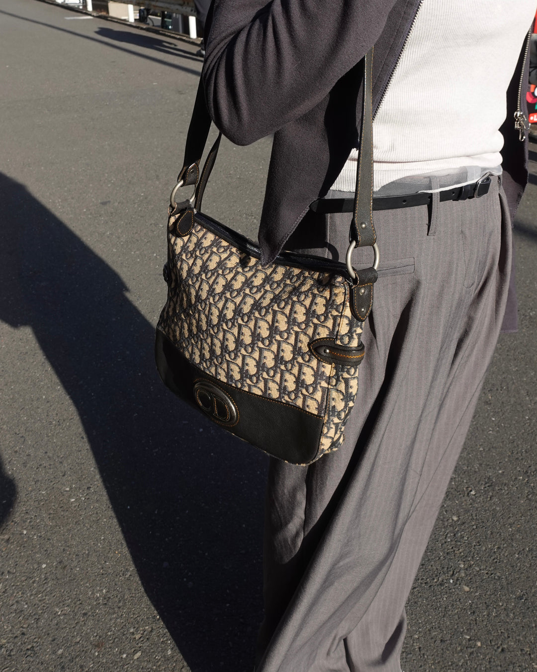 Dior Oblique Canvas Crossbody Bag 💙｜Vintage CD Logo Hardware・Iconic Oblique Pattern・Everyday Classic