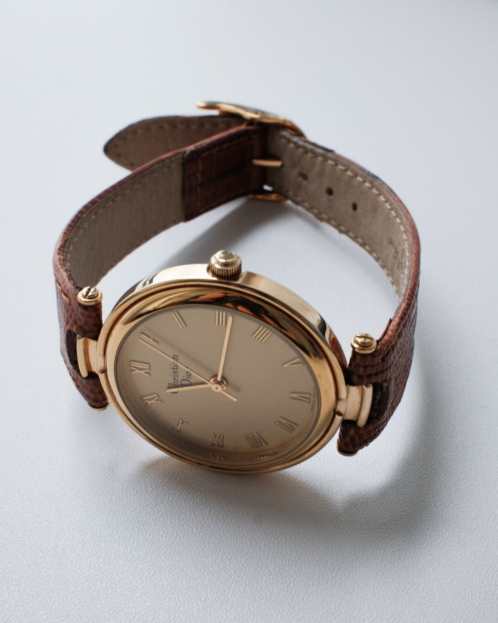 Christian Dior Roman Dial Watch ✨｜Classic Round Case × Roman Numerals × Timeless Elegant Design