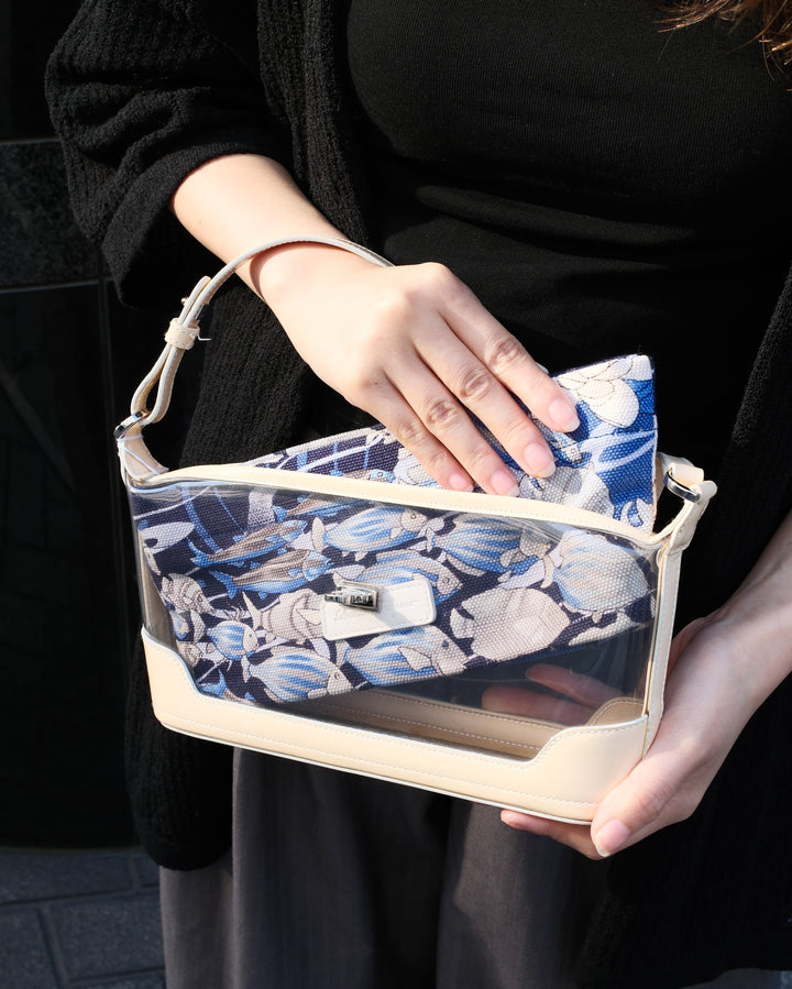 Salvatore Ferragamo Ocean Series Baguette Bag 🌊✨｜Transparent Overlay Design・Detachable Inner Pouch・Fresh Summer Style