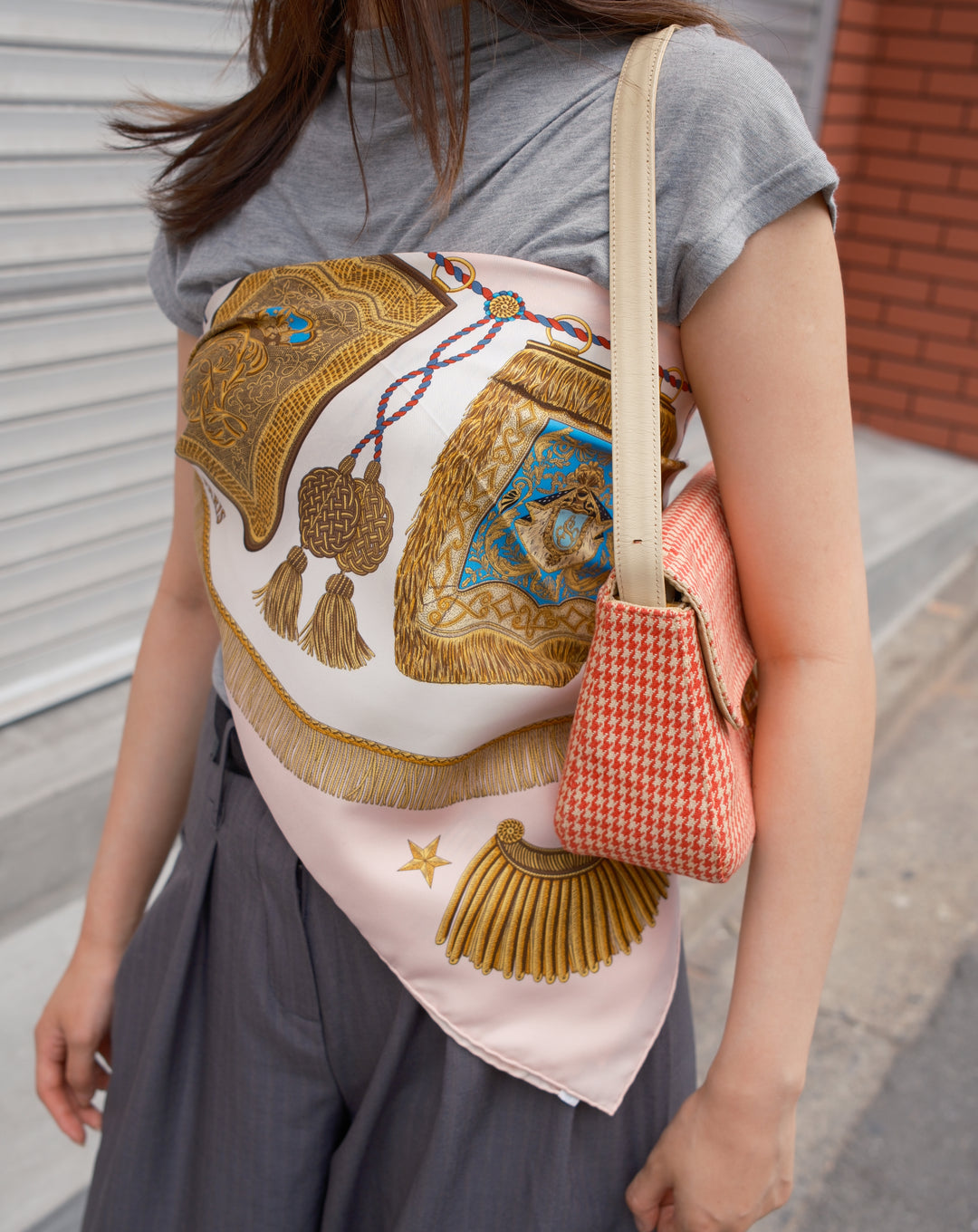 Givenchy Houndstooth Mini Baguette Shoulder Bag ❤️｜Houndstooth Pattern｜Gold 4G Logo｜With Pouch