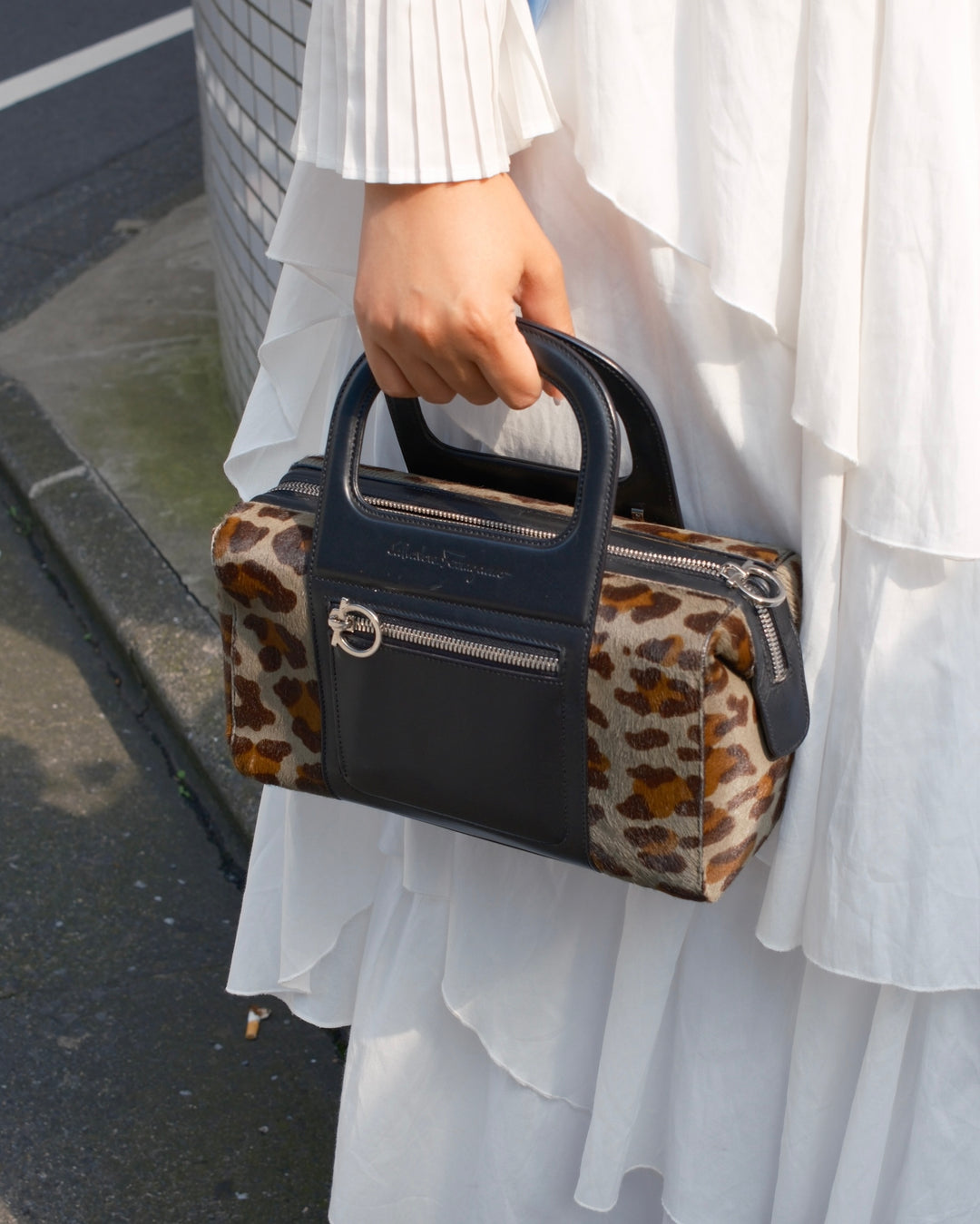 Ferragamo Pony Hair Box Bag 🖤｜Rare Pony Hair Finish｜Compact Yet Spacious｜Crossbody Ready
