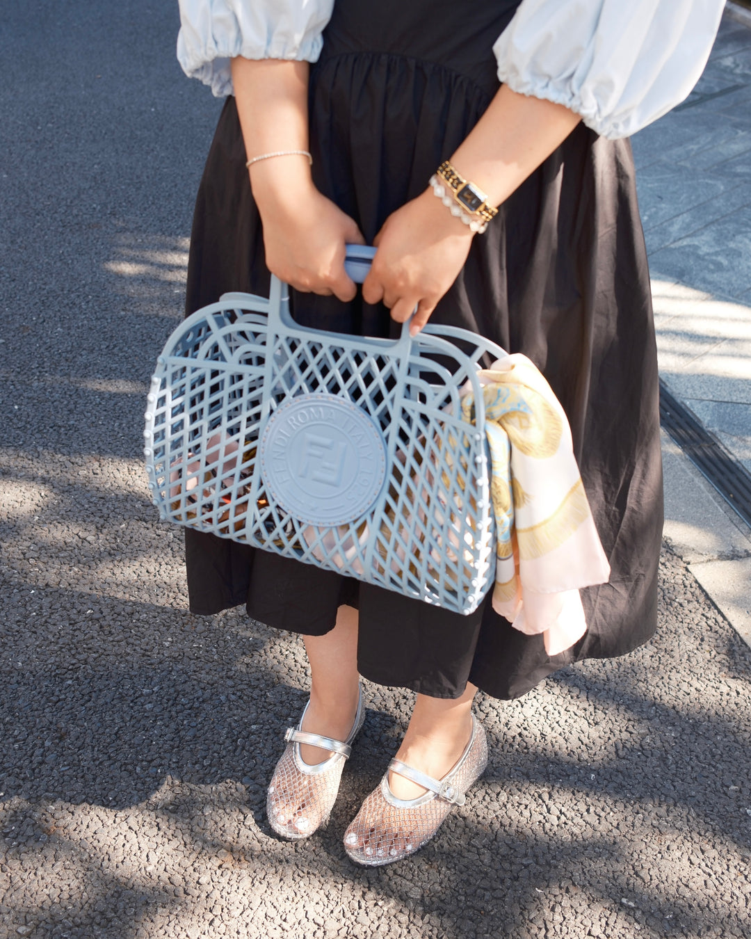 Fendi Limited Edition Basket Tote 🩵✨｜Openwork FF Logo・Customisable Statement Bag