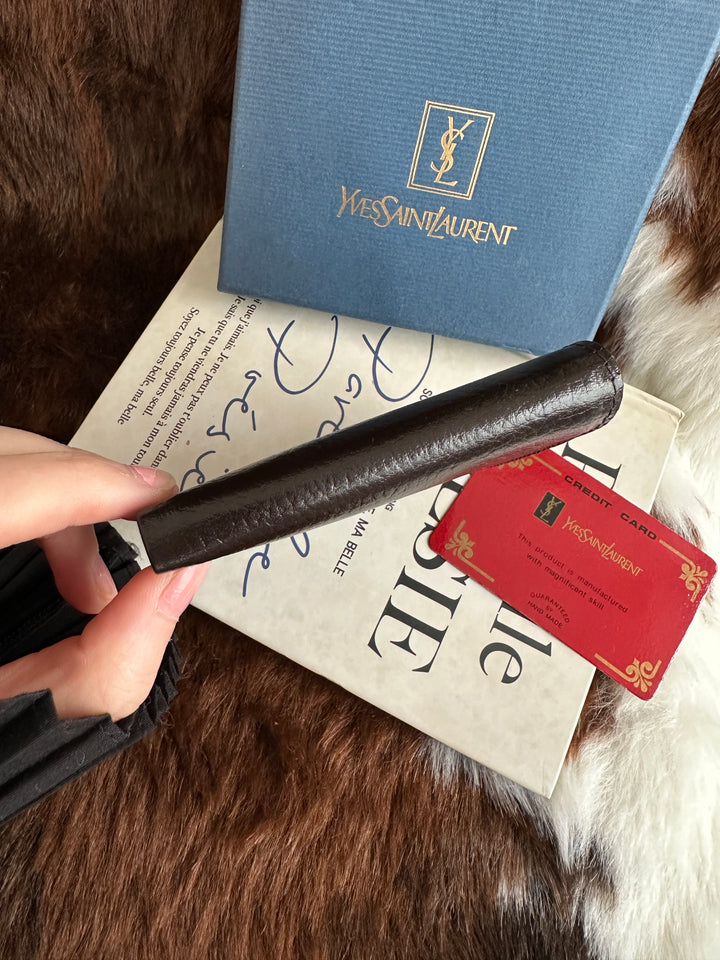 Yves Saint Laurent Vintage Bifold Wallet 🤎｜Full Set Complete × Dark Chocolate Leather × Unisex Everyday Classic