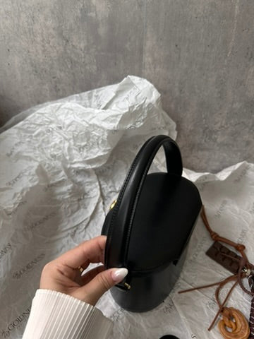 GIVENCHY Vintage Gold Emblem Leather Box Bag with Interchangeable Closure