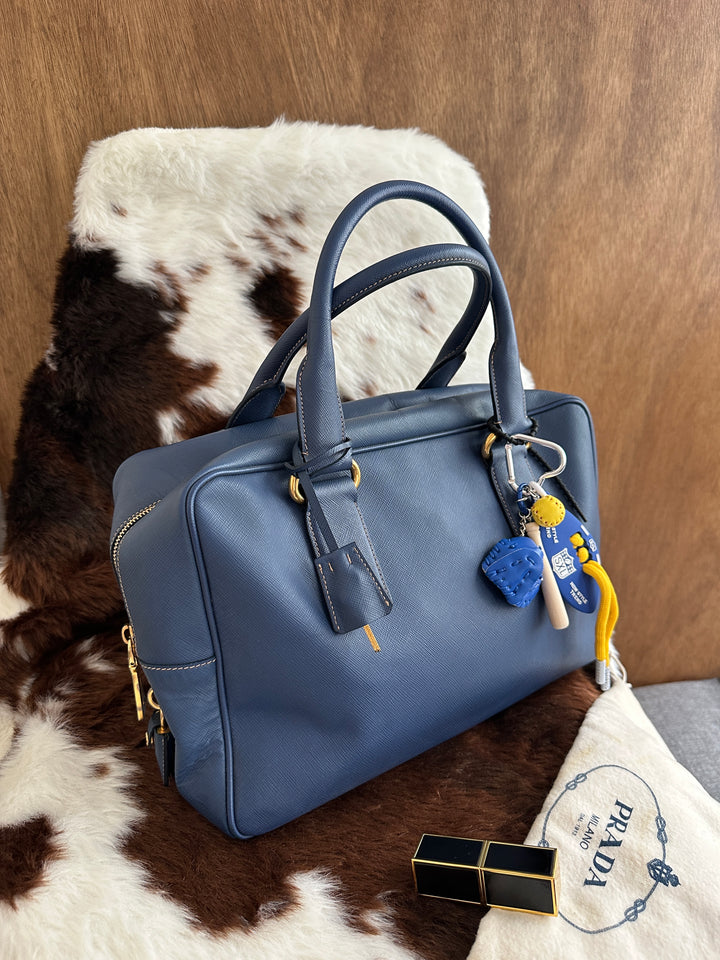 Prada Saffiano Tote 💙✨｜With Original Strap・Classic & Practical