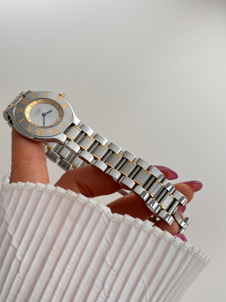 Cartier Vintage Two-Tone Watch ✨｜Space Age Design × Elegant Roman Dial × Iconic Cartier Style