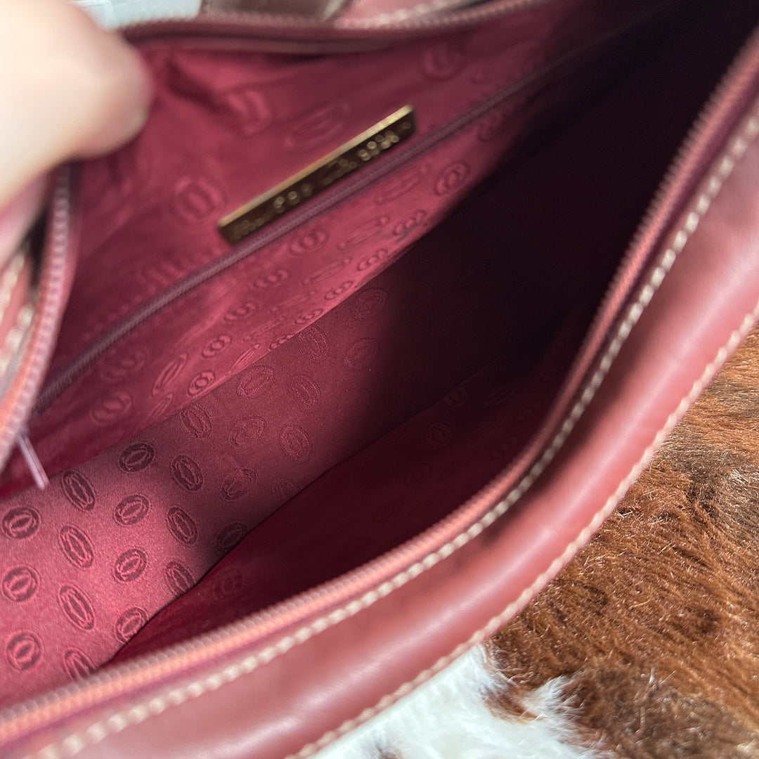 Cartier Must Line Hobo Shoulder Bag ❤️｜Iconic Must Line × Elegant Bordeaux Leather × Timeless Parisian Style