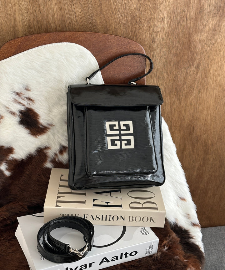 Givenchy 4G Lizard-Embossed Top Handle Bag 🖤😍｜Glossy Lizard Texture × Minimalist 4G Logo × Japanese-Inspired Chic