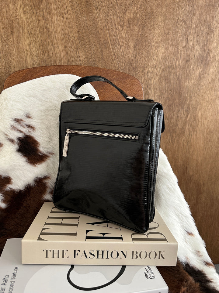 Givenchy 4G Lizard-Embossed Top Handle Bag 🖤😍｜Glossy Lizard Texture × Minimalist 4G Logo × Japanese-Inspired Chic