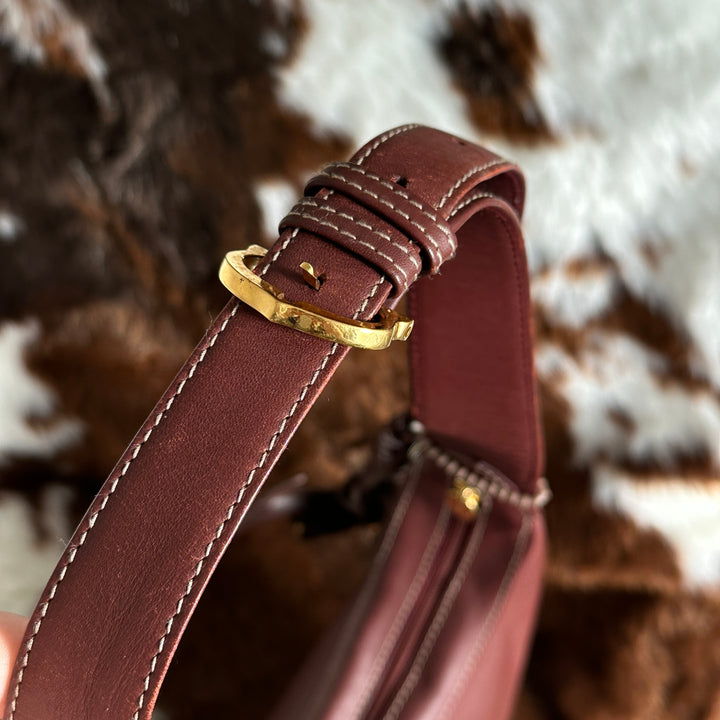 Cartier Must Line Hobo Shoulder Bag ❤️｜Iconic Must Line × Elegant Bordeaux Leather × Timeless Parisian Style