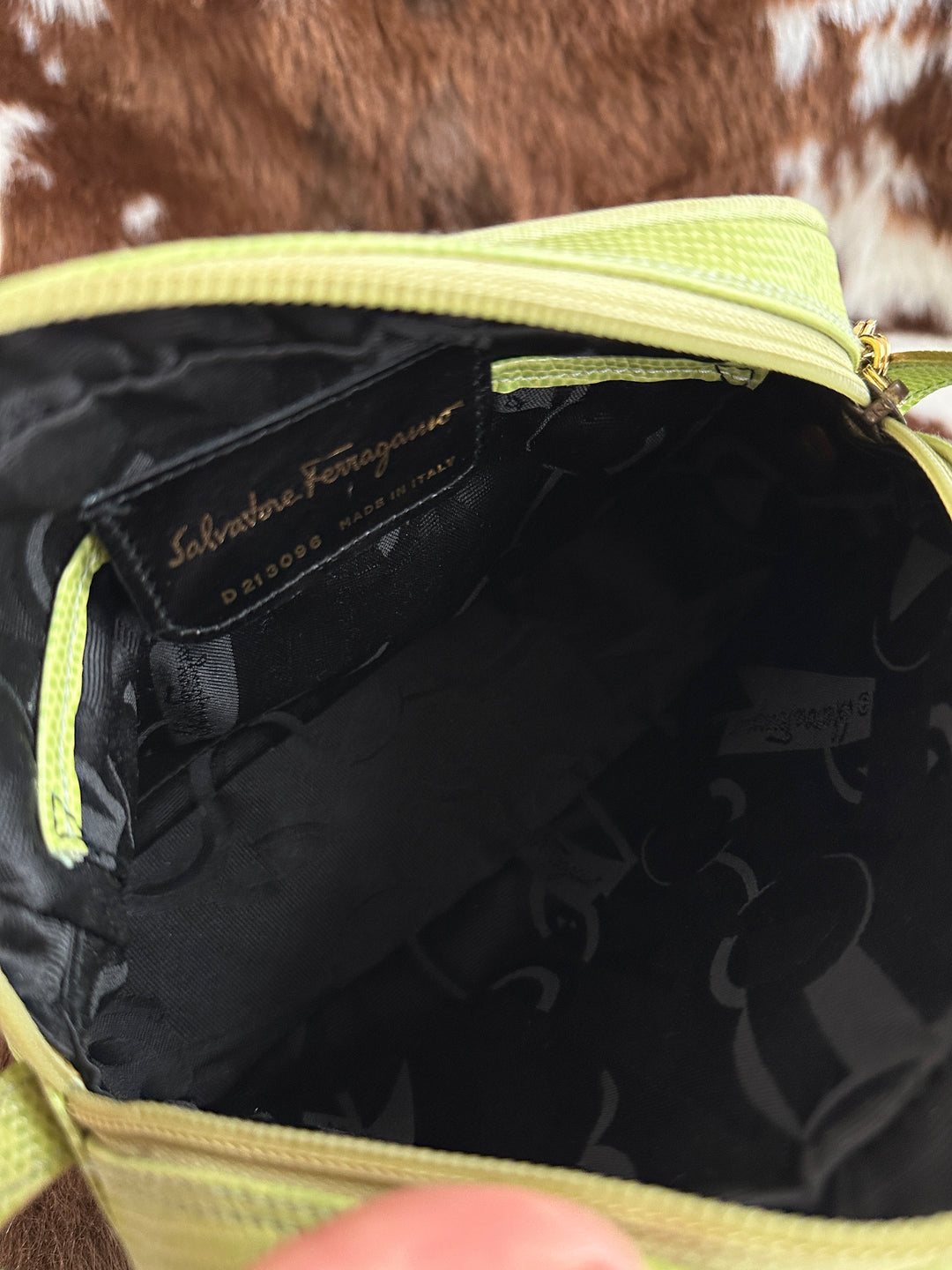 Salvatore Ferragamo Vara Bow Camera Bag 💚｜Lizard-Embossed Texture × Rare Pistachio Green × Full Set Included
