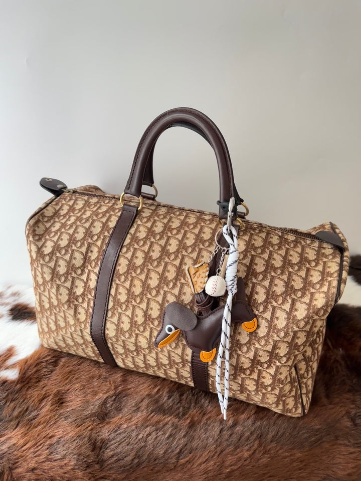 Dior Monogram Boston 40 Bag 🤎｜Iconic Oblique Canvas・Spacious Travel Size・Vintage Classic