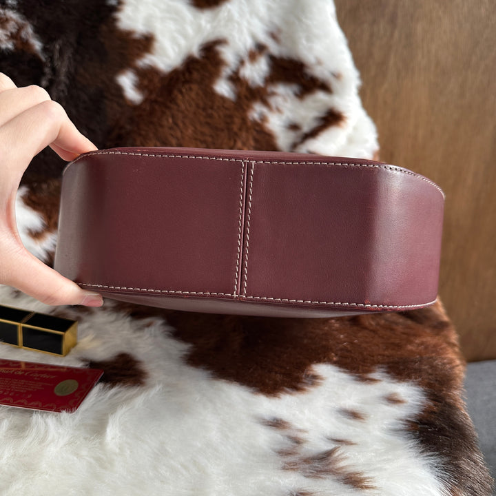 Cartier Must Line Hobo Shoulder Bag ❤️｜Iconic Must Line × Elegant Bordeaux Leather × Timeless Parisian Style