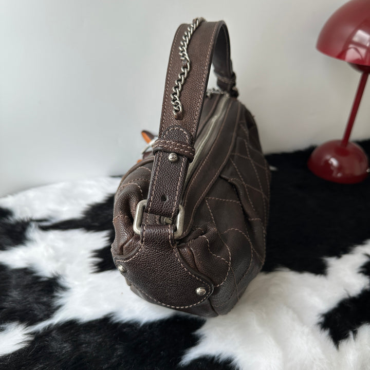 CHANEL Small Hobo Bag ⛓️‍💥｜Quilted Caviar Leather × Chain Detail Strap × Rare Vintage Style