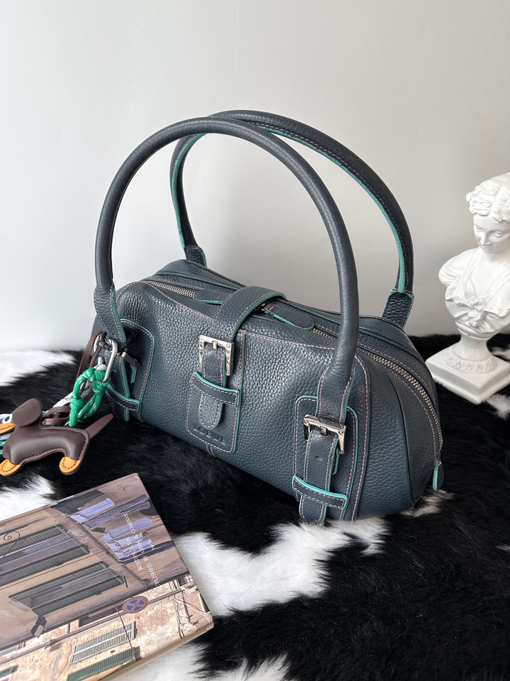 LOEWE UFO Shoulder Bag 🩵💜｜Contrast Stitching × Rare Colorway × Adjustable Shoulder Carry