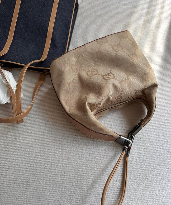 GUCCI GG Monogram Earth-Tone Hobo｜Versatile Hobo × Convertible Gyoza Style 🍂