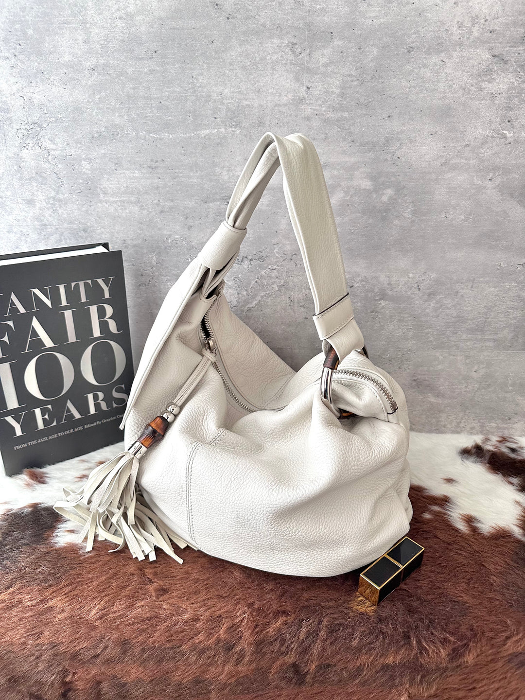 GUCCI Jackie Hobo Bag 🤍✨｜Supple Calfskin × Bamboo Details × Relaxed Silhouette
