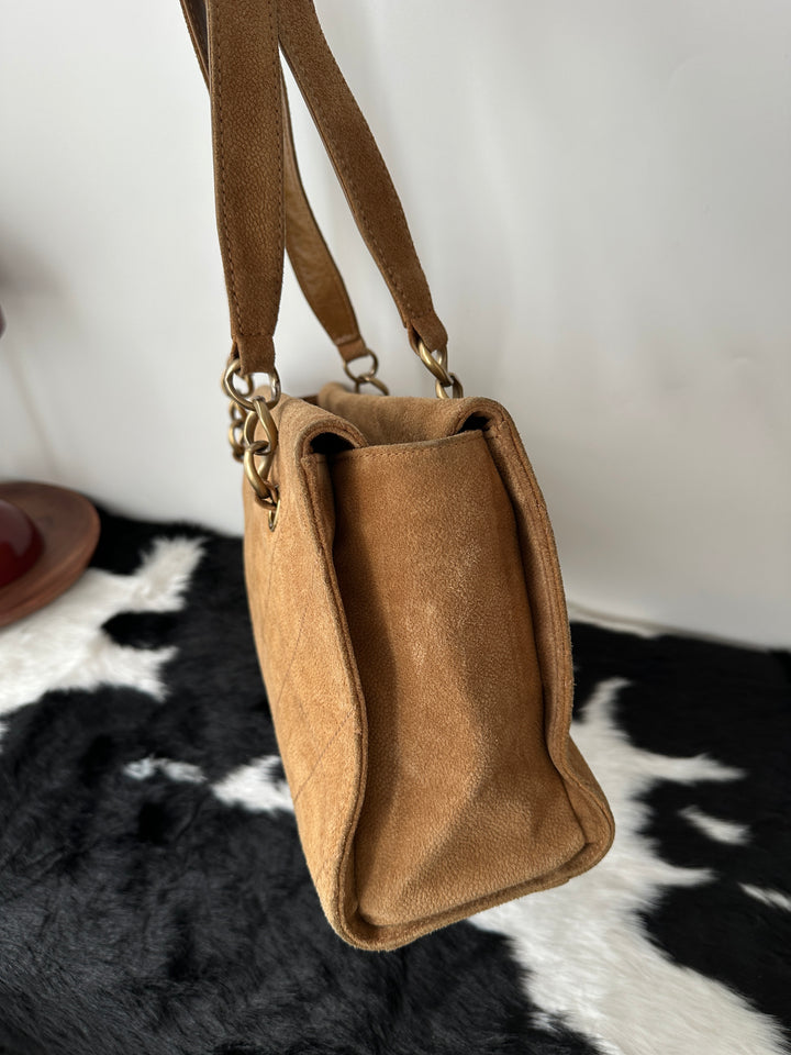 Chanel Suede Leather Shoulder Bag｜Matte CC Hardware × Soft Suede Texture × Spacious Multi-Compartment Interior 🤎✨