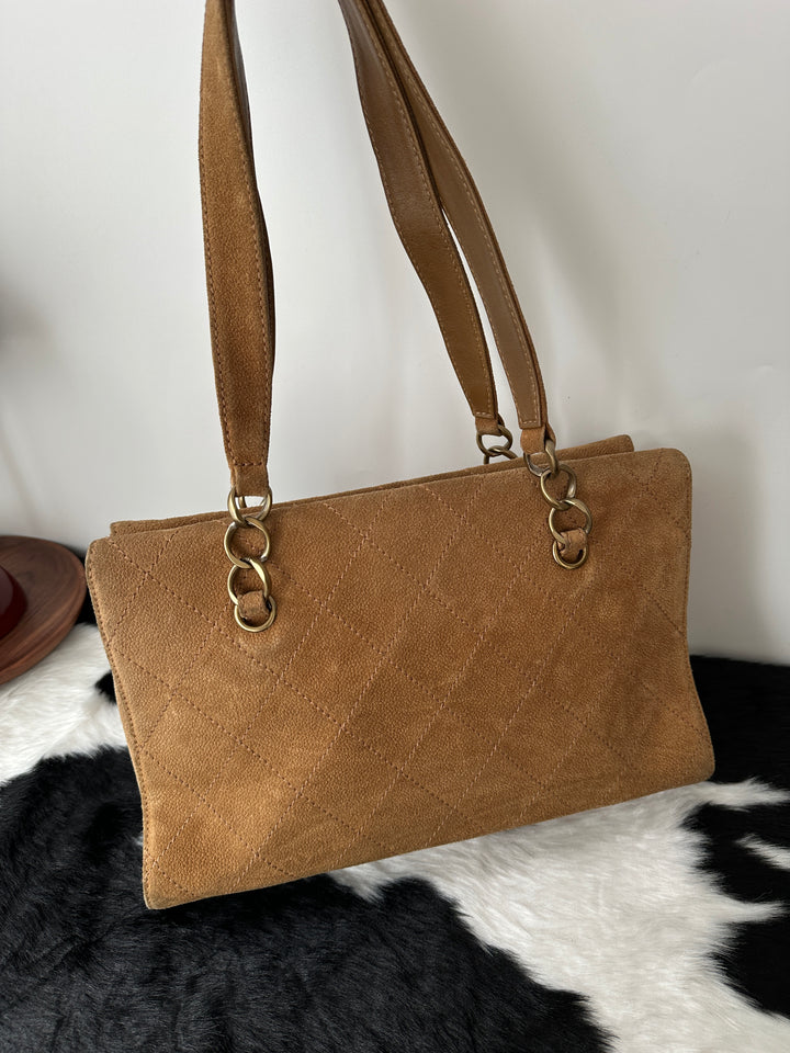 Chanel Suede Leather Shoulder Bag｜Matte CC Hardware × Soft Suede Texture × Spacious Multi-Compartment Interior 🤎✨