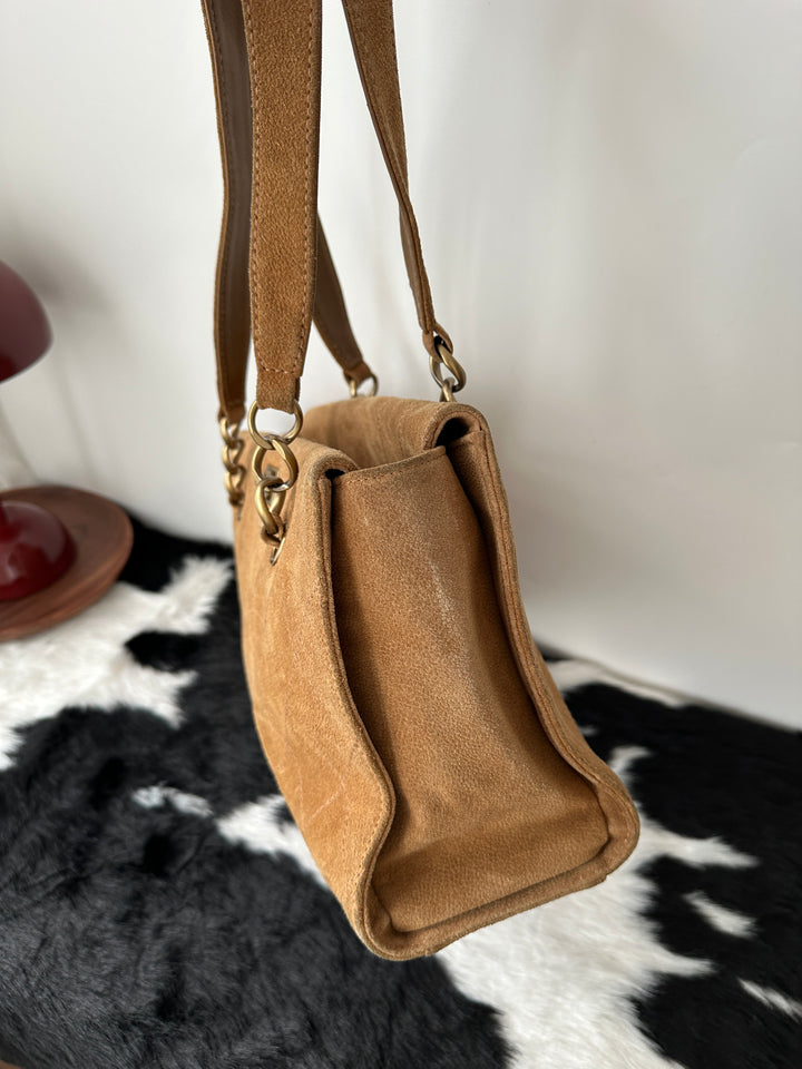 Chanel Suede Leather Shoulder Bag｜Matte CC Hardware × Soft Suede Texture × Spacious Multi-Compartment Interior 🤎✨