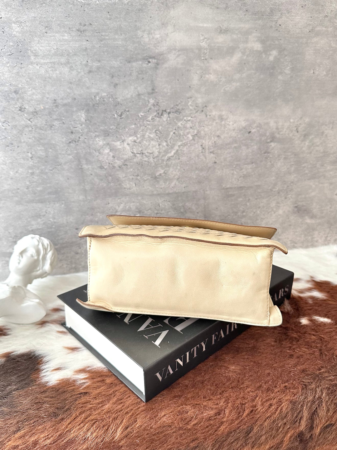 BOTTEGA VENETA Small Kelly-Style Bag 🤍✨｜Intrecciato Weave × Cream Leather × Convertible Carry