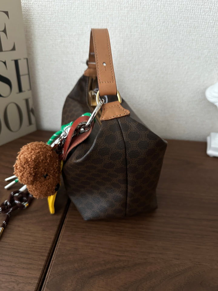CELINE Triomphe Monogram Mini Hobo 🤎✨ Rare Vintage Find