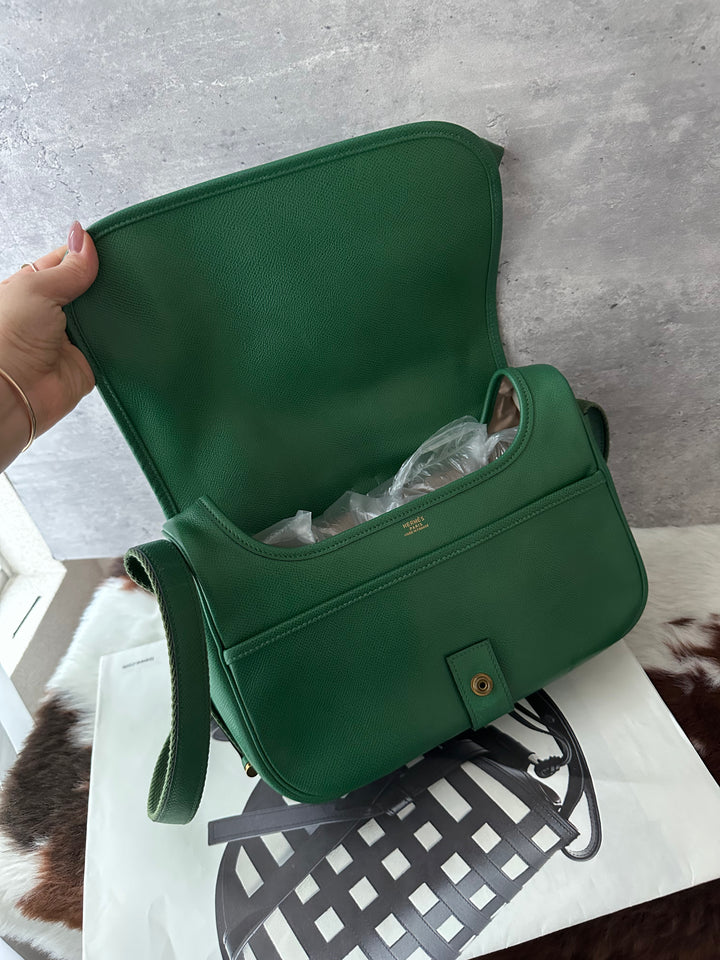 HERMÈS 90s Vintage Shoulder Bag 💚✨｜Rare Green × Iconic H Clasp