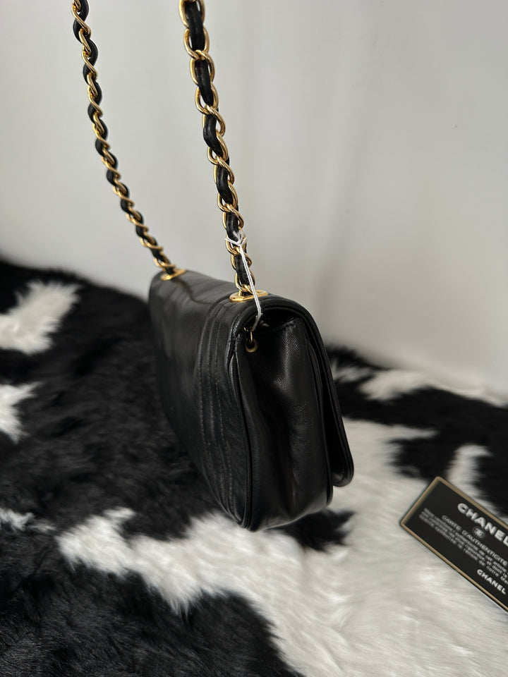 CHANEL CC Leather Chain Bag｜Black Lambskin Elegance × Vintage Gold Chain × Daily Chic Essential 🖤✨🔥