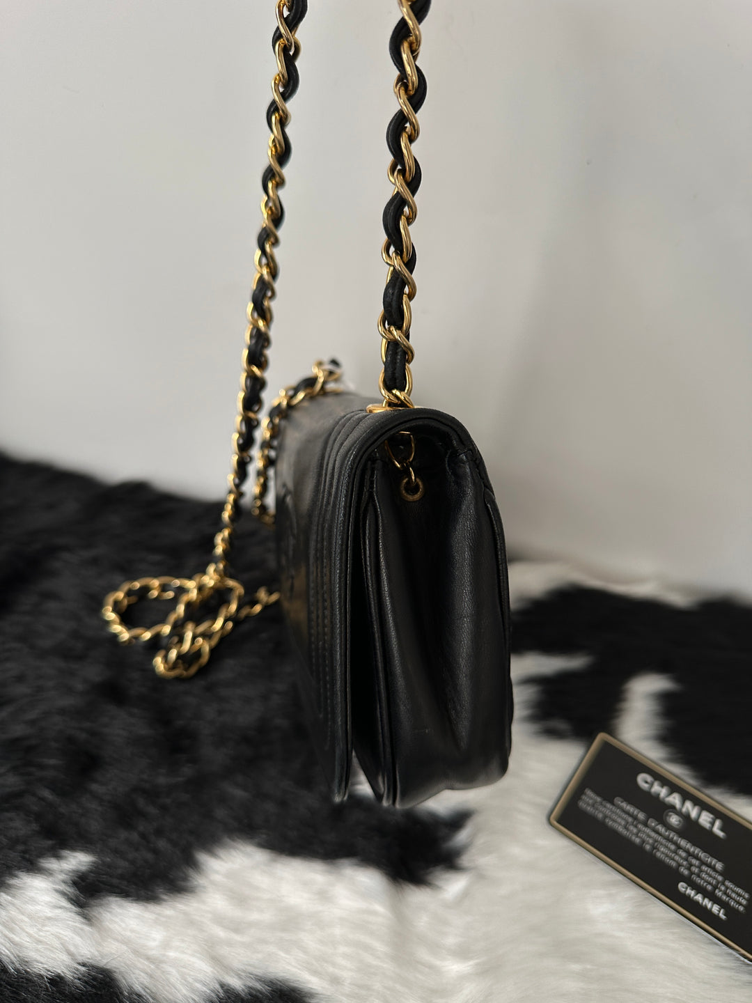 CHANEL CC Leather Chain Bag｜Black Lambskin Elegance × Vintage Gold Chain × Daily Chic Essential 🖤✨🔥