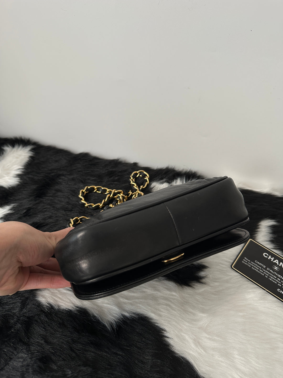 CHANEL CC Leather Chain Bag｜Black Lambskin Elegance × Vintage Gold Chain × Daily Chic Essential 🖤✨🔥
