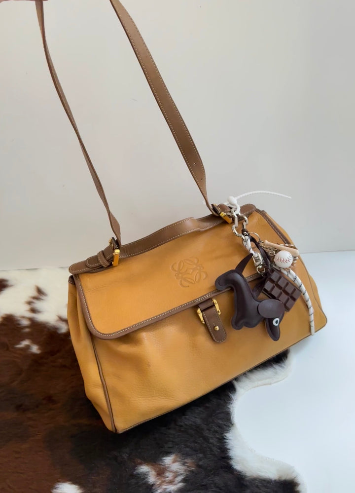 Loewe Caramel Soft Brief Satchel 🍯 | Effortless Craftsmanship Meets Everyday Ease