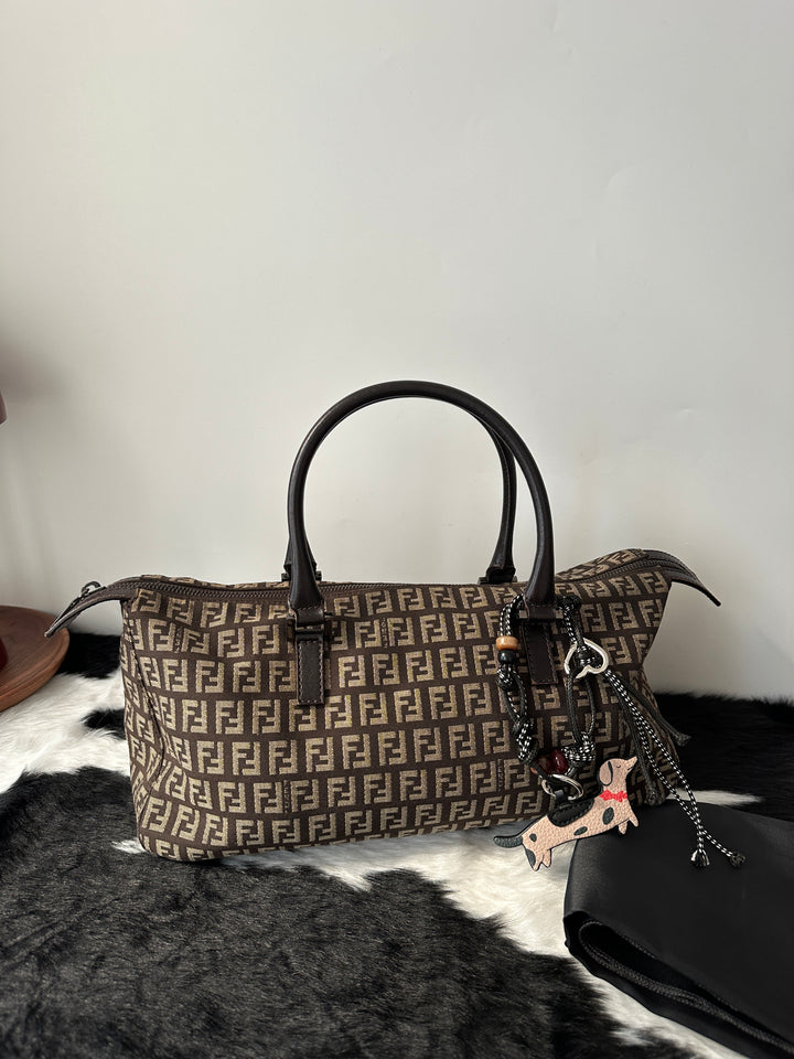 Fendi Vintage “Zucca Baguette Boston” 🐾🤎 | Iconic Monogram & Everyday Practical