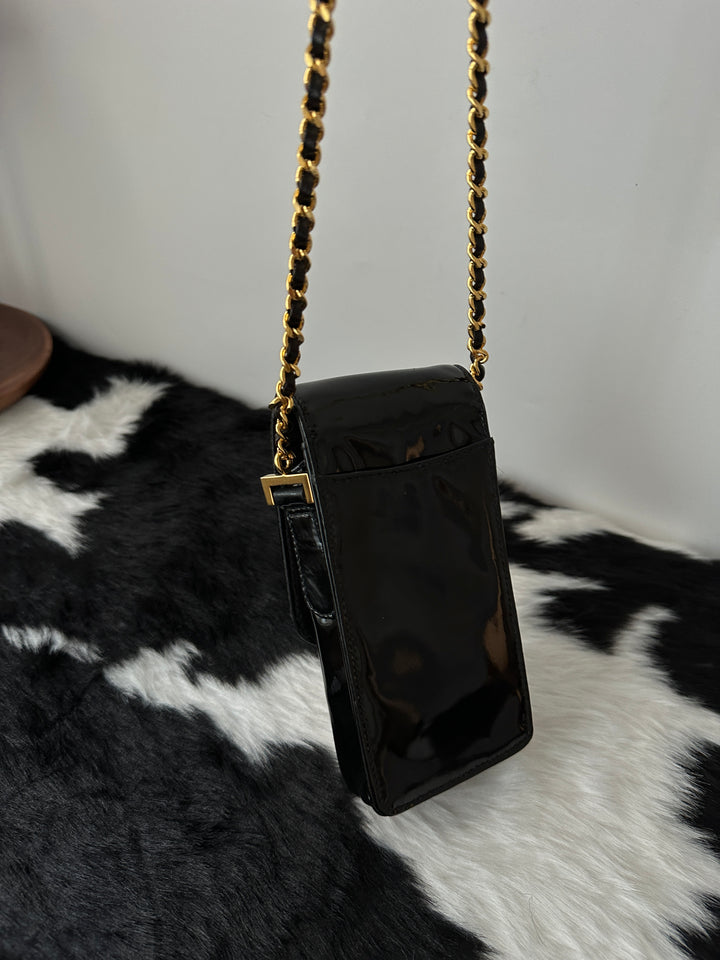 Chanel “Patent CC Phone Chain Bag” 🖤✨ | Sleek, Modern & Surprisingly Practical