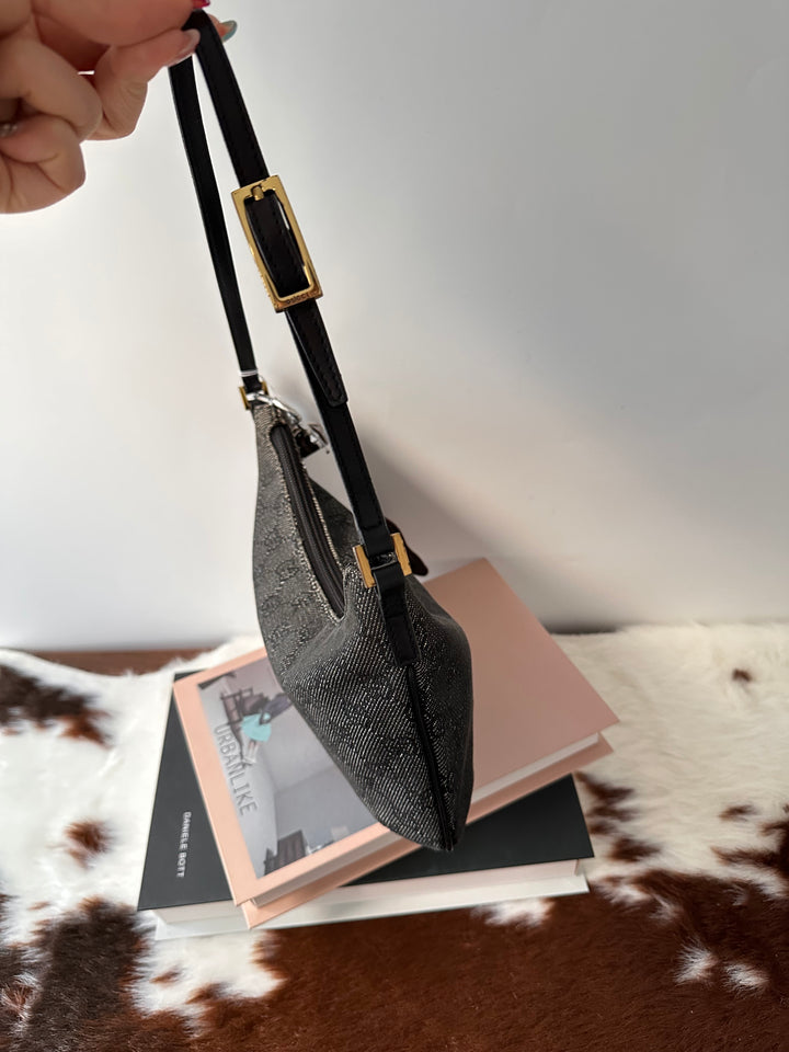 Gucci Denim GG Mini Hobo Bag – Black