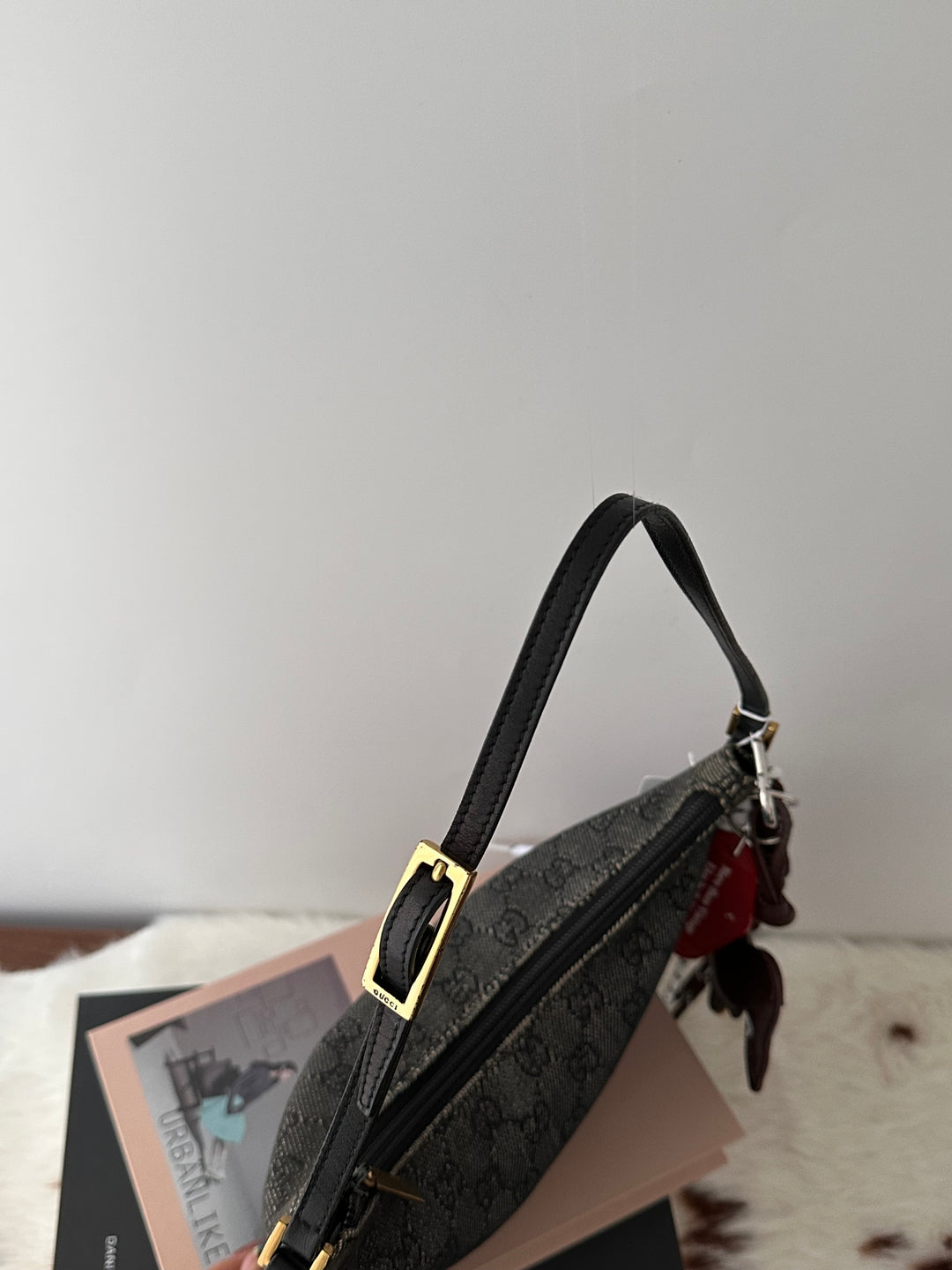 Gucci Denim GG Mini Hobo Bag – Black
