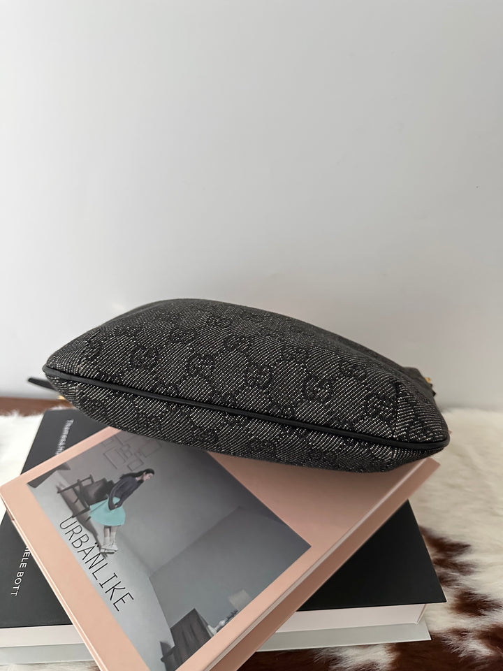 Gucci Denim GG Mini Hobo Bag – Black