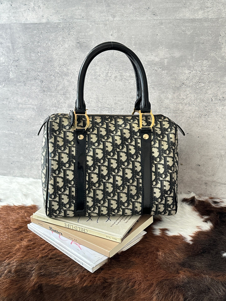DIOR Monogram Boston 25 Bag 😍｜Black Monogram × Key Lock × Strap-Friendly Style