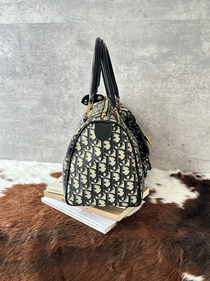 DIOR Monogram Boston 25 Bag 😍｜Black Monogram × Key Lock × Strap-Friendly Style