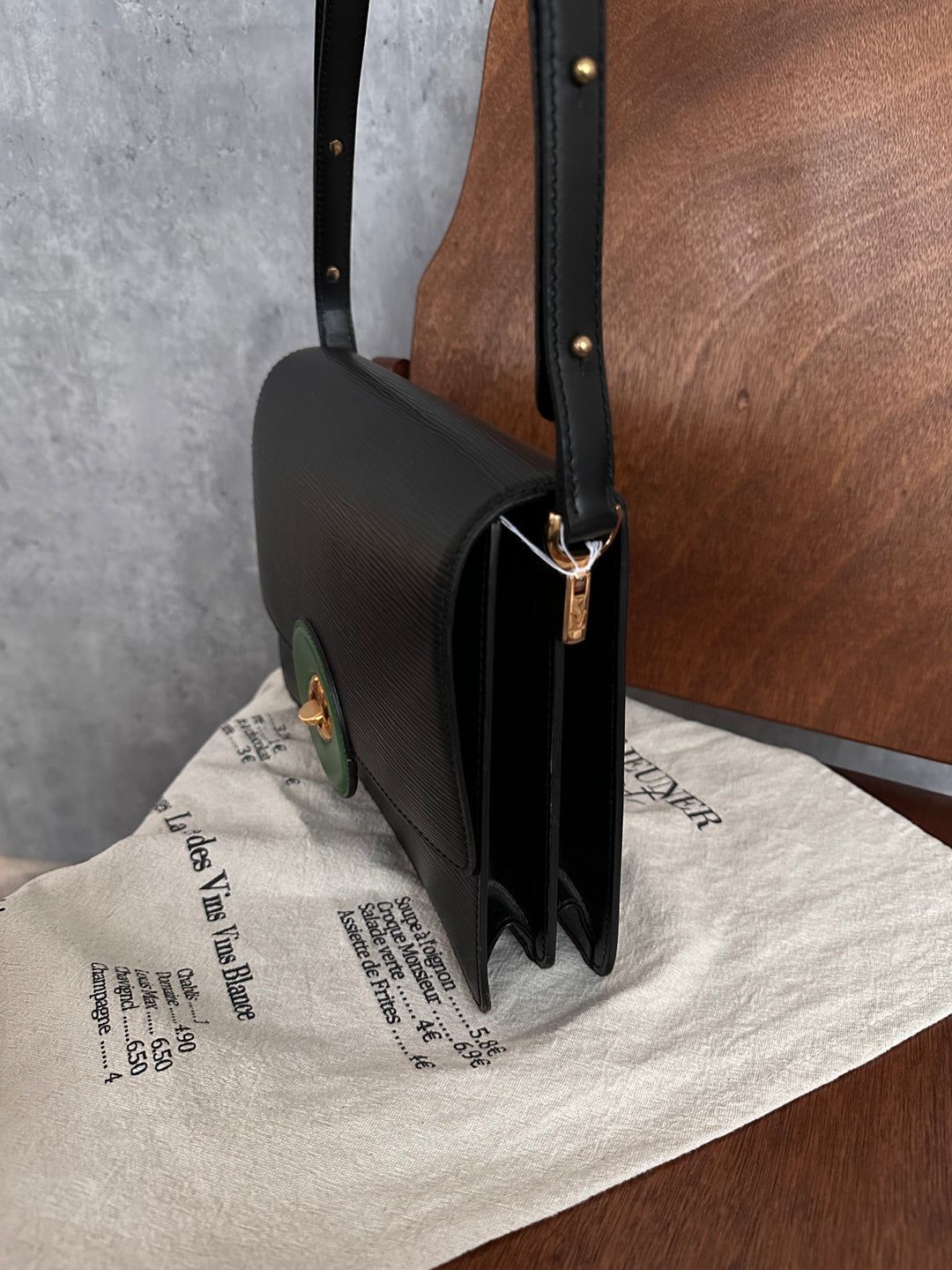 Louis Vuitton Bicolor Epi Turn Lock Shoulder Bag – Black & Green