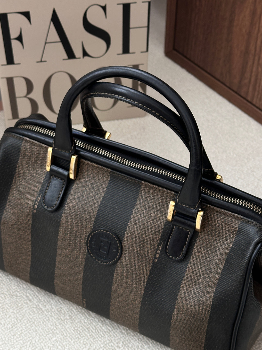 Fendi Small Boston Bag 🤎✨ Durable PVC Classic