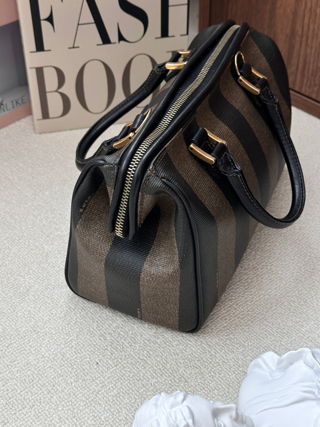 Fendi Small Boston Bag 🤎✨ Durable PVC Classic