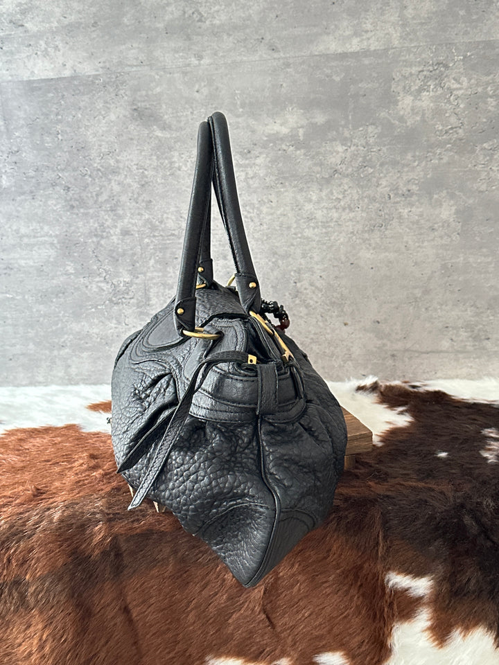Ferragamo Calfskin Gancini Hobo City Bag 🖤｜Soft Calfskin × Gold Gancini Buckle × City-Bag Shape✨
